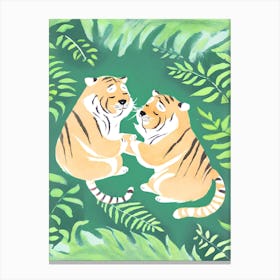 Cute Chubby Tigers 1 Canvas Print