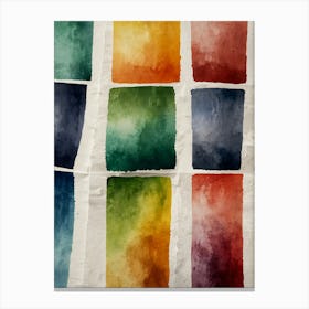 Watercolor Squares Canvas Print