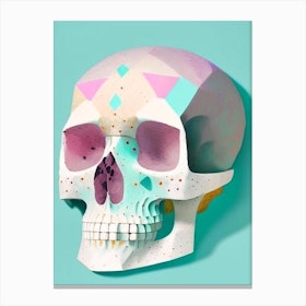 Skull With Terrazzo Patterns 2 Paul Klee Canvas Print
