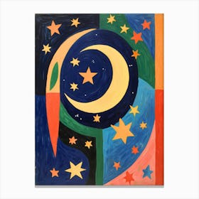 Moon And Stars 3 Canvas Print