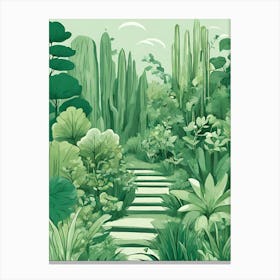 Green Botanical Garden Canvas Print