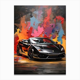 Black Lamborghini Canvas Print