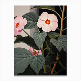 Flower Illustration Impatiens 1 Canvas Print