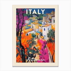 Altamura Italy 2 Fauvist Painting  Travel Poster Canvas Print