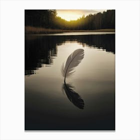 Feather In Water 2 Canvas Print