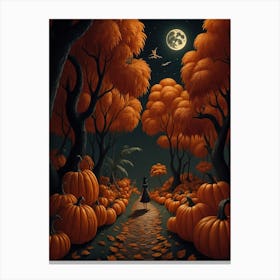 Halloween Pumpkins Canvas Print