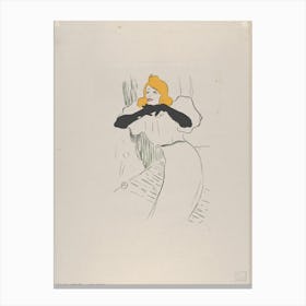 Yvette Guilbert, Henri de Toulouse-Lautrec Canvas Print