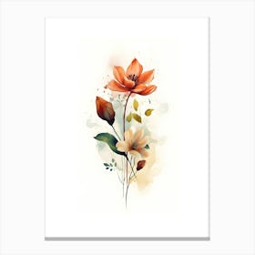 Watercolor Flowers 4 Canvas Print