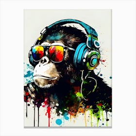 Graffiti Gaming Monkey Canvas Print