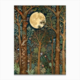 William Morris Moonlight In The Forest 30 Canvas Print