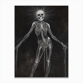 Dance With Death Skeleton Painting (83) Canvas Print
