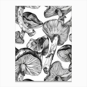 Seamless Pattern Of Mushrooms 2 Canvas Print