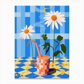 Daisies In A Vase 1 Canvas Print