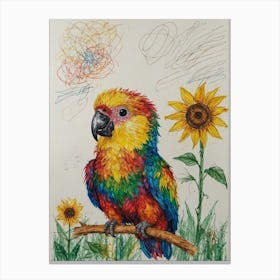 Colorful Parrot 18 Canvas Print