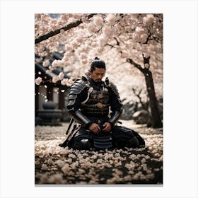 Samurai Blossom Garden Canvas Print