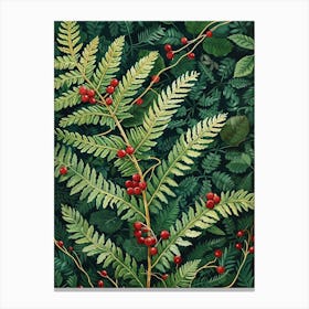Holly Fern Painting 2 Canvas Print