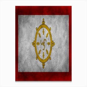 Sikkim Flag Texture Canvas Print