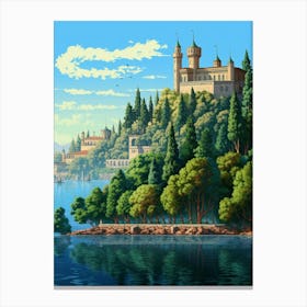 Topkapi Palace Pixel Art 8 Canvas Print