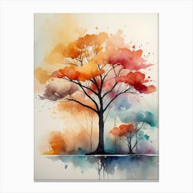 Watercolor Tree Painting 2 Canvas Print