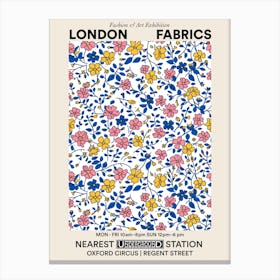 Poster Inspiring Floral London Fabrics Floral Pattern 4 Canvas Print