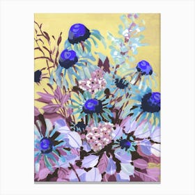 Echinacea Cobalt Blue Kopia Canvas Print