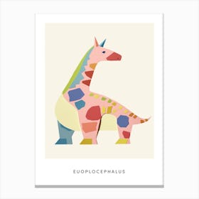 Nursery Dinosaur Art Euoplocephalus 2 Poster Canvas Print