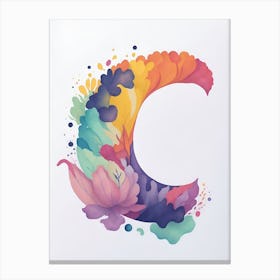 Colorful Letter C Illustration 1 Canvas Print