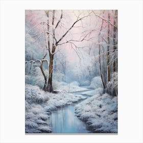 Dreamy Winter Painting Muir Woods National Park United States 4 Canvas Print