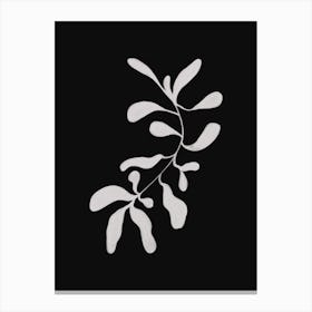 Floral Black And White Canvas Print