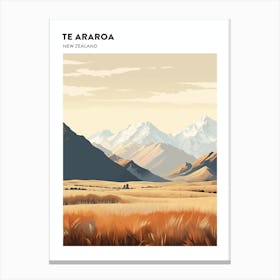 Te Araroa New Zealand 1 Hiking Trail Landscape Poster Canvas Print