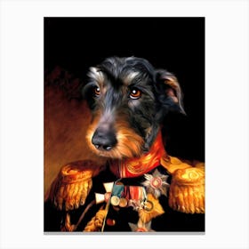 Colonel Ed Dachshund Pet Portraits Canvas Print