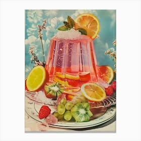Pink Jelly Retro Collage 1 Canvas Print