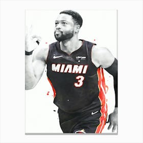 Dwyane Wade Miami Heat Canvas Print