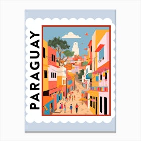 Paraguay 1 Travel Stamp Poster Canvas Print