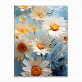 Daisies In Water 2 Canvas Print