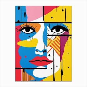 Sad Face Illustration 3 Canvas Print