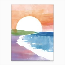 Sunset At The Beach 2 Canvas Print