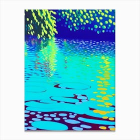 Water Sprites Waterscape Colourful Pop Art 1 Canvas Print