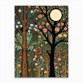 William Morris Moonlight In The Forest 15 Canvas Print