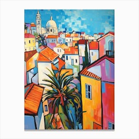 Lisbon Portugal 4 Fauvist Painting Canvas Print