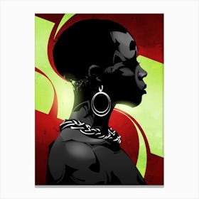 Andile Black Woman Portrait Canvas Print