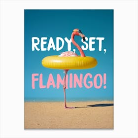 Ready Set Flamingo Canvas Print