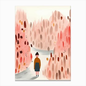 Into The Woods Scene, Tiny People And Illustration 8 Canvas Print