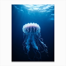 Lions Mane Jellyfish Ocean Realistic 3 Canvas Print