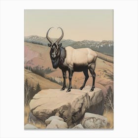 Elk Illustration 1 Canvas Print