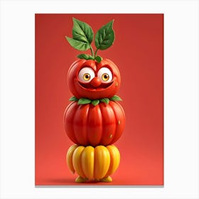 Funny Tomato 5 Canvas Print