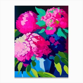 Shirley Temple Peonies Colourful 1 Painting Canvas Print