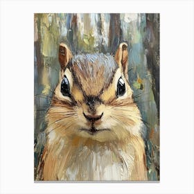 Chipmunk In The Woods 4 Canvas Print