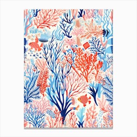 Great Barrier Reef In Australia, Inspired Travel Pattern 3 Canvas Print