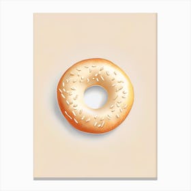 New York Bagel Marker Art 3 Canvas Print